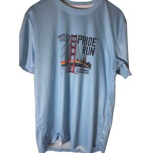 2024 SAN FRANCISCO Frontrunners Pride Run Blue Active Casual Running Shirt SZ L